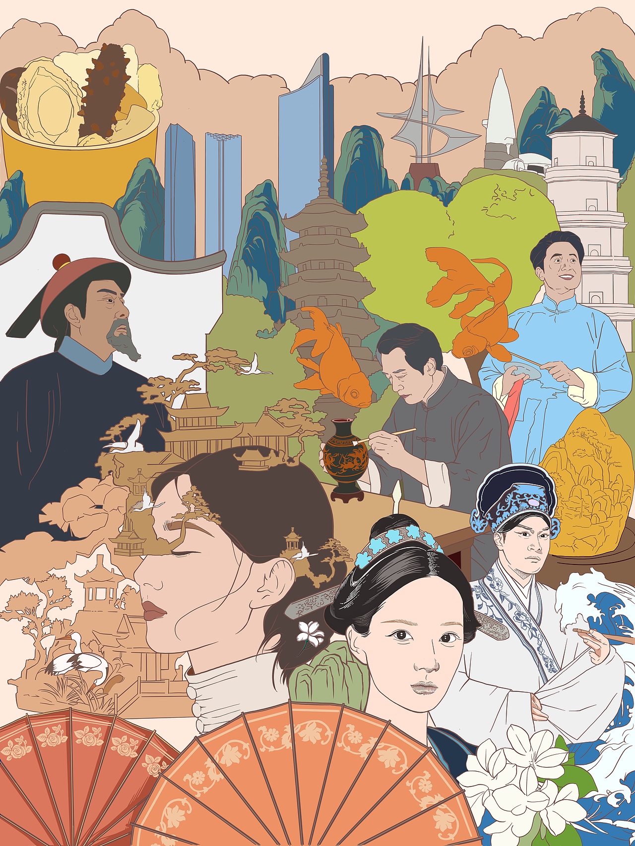 福满·有福之州（图ZMzk1ODI5MTc2） - 商业插画 - 站酷设计师涂宇恒原创素材 - 站酷ZCOOL