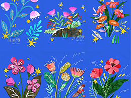 拼贴花朵集合