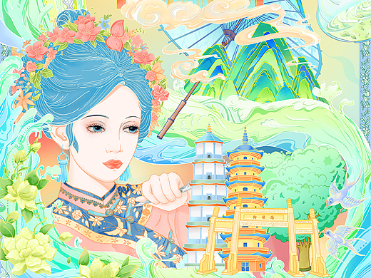 有福之州·簪花映韵