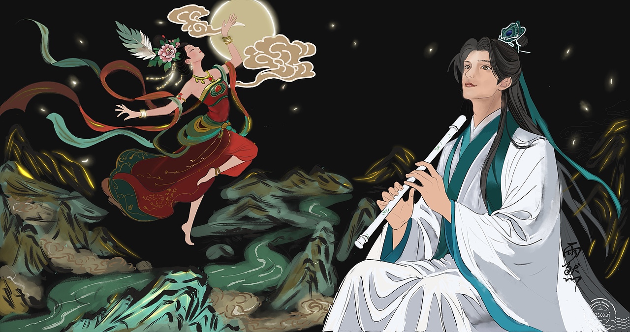 最美家乡月(中秋系列插画)