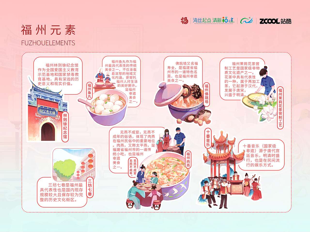 《织梦烟云·林则徐与福州》｜系列插画（图ZMzk1ODU5MDg4） - 商业插画 - 站酷设计师NIAN年秊原创素材 - 站酷ZCOOL