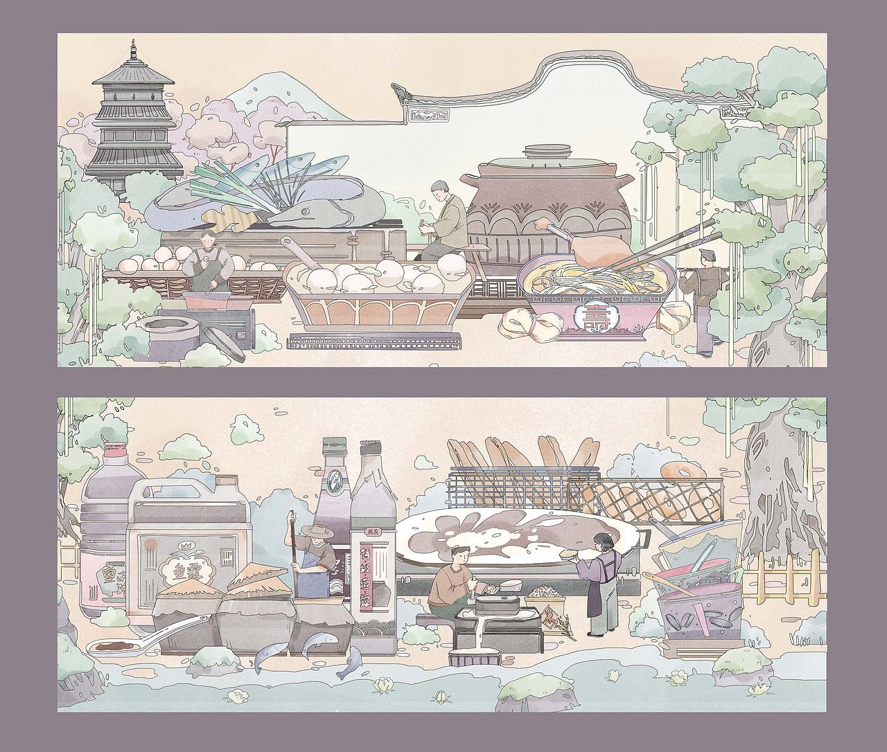 寻味福州（图ZMzk1ODY0MjE2） - 商业插画 - 站酷设计师盒子人原创素材 - 站酷ZCOOL