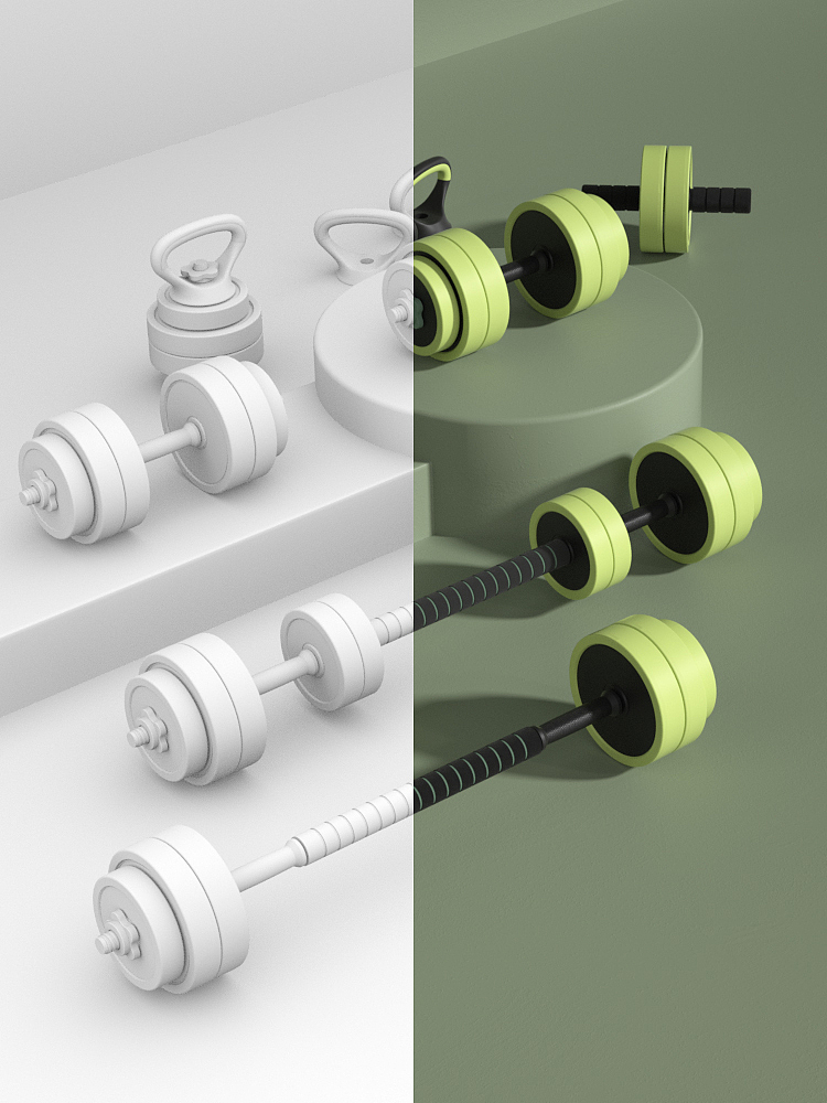 电商主图视频渲染 | 组合哑铃 | 五合一功能