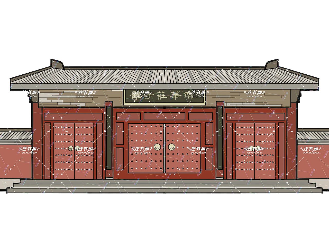 手绘建筑（图ZMzk1ODc1MjQ0） - 艺术插画 - 站酷设计师连书雁原创素材 - 站酷ZCOOL