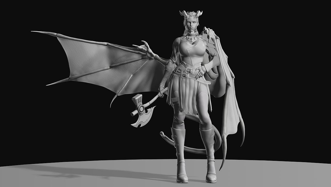 3D人物建模-龙女（图ZMzk1ODgzMDYw） - 人物/生物 - 站酷设计师屿擎White原创素材 - 站酷ZCOOL