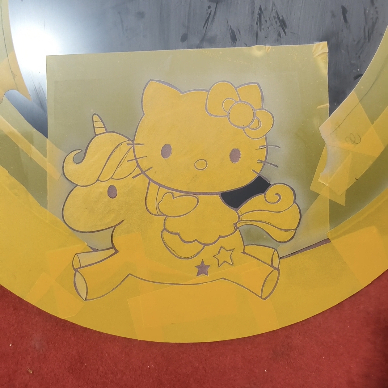 花了一个星期制作的哈喽kitty镜子,你感觉怎么样