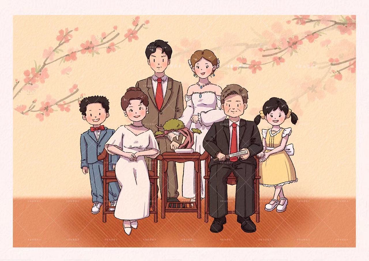 插画|全家福