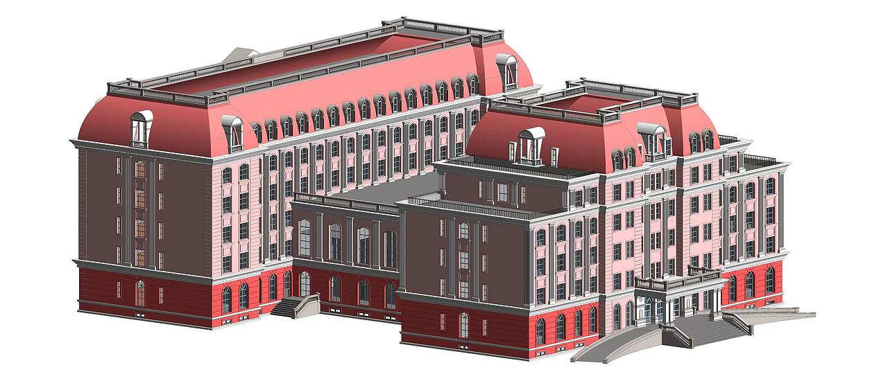 结构+建筑+室外精装修模型(带渲染)