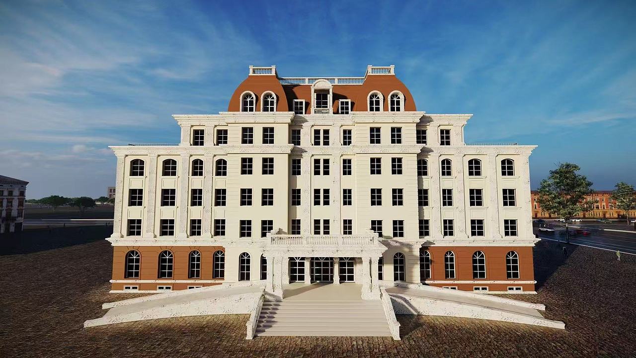 结构+建筑+室外精装修模型（带渲染）