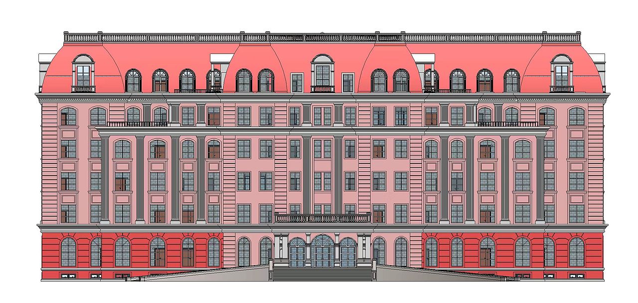 结构+建筑+室外精装修模型(带渲染)