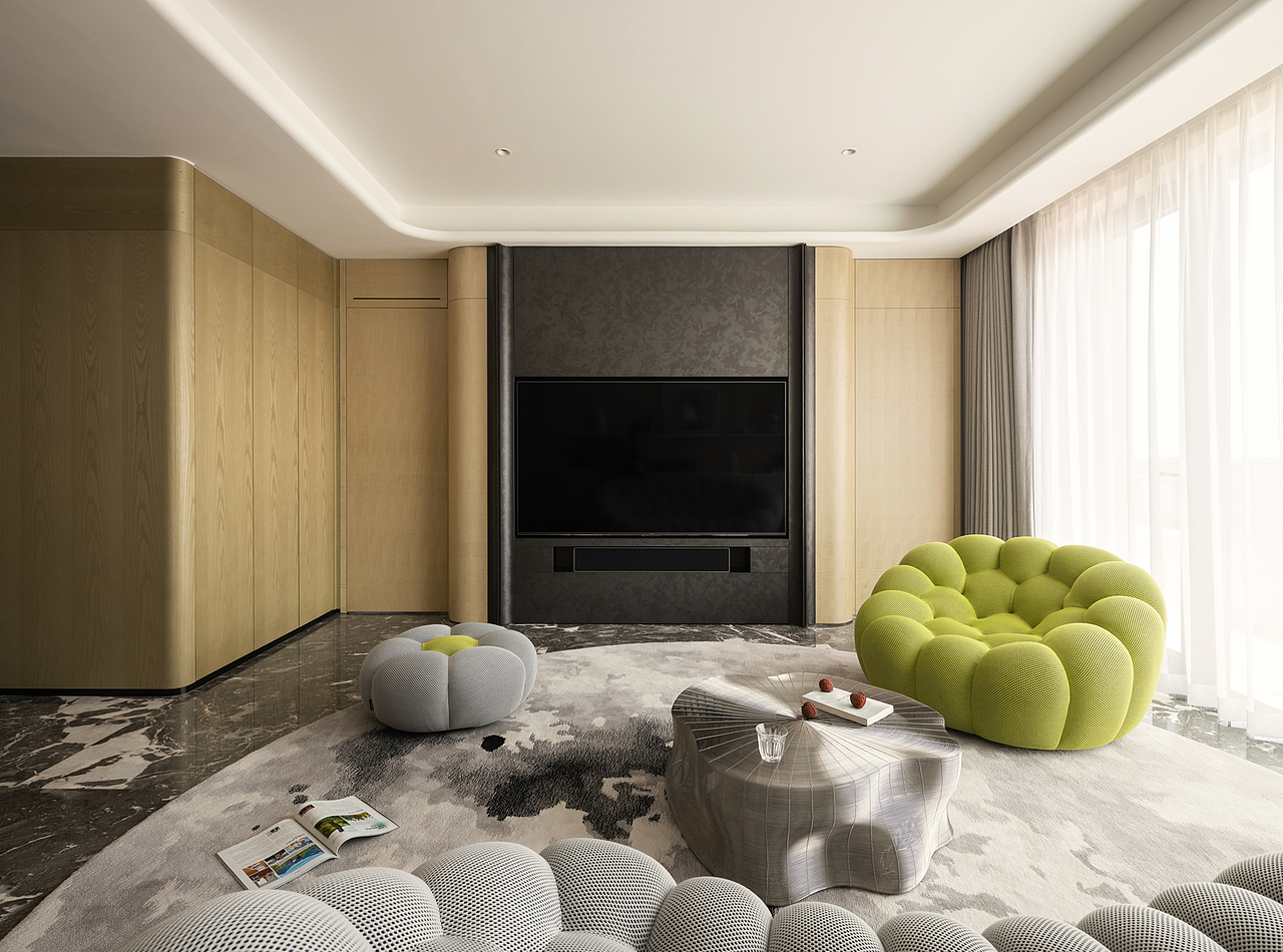 合生缦云现代风平层|私宅拍摄|住宅空间摄影|北京家居（图ZMzk1ODk2Njc2） - 家装设计 - 站酷设计师建筑空间摄影纪尧原创素材 - 站酷ZCOOL