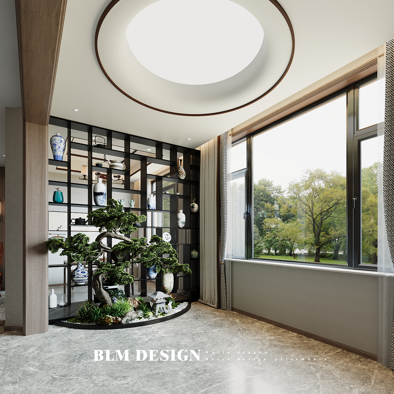 新中式效果图设计案例