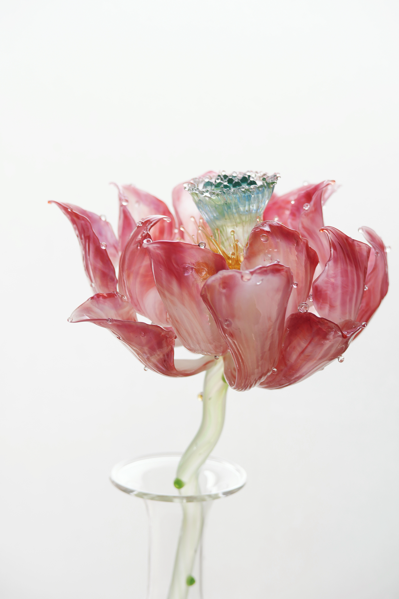 高温烧制《荷花十六瓣》灯工玻璃（图ZMzk1OTEzNjIw） - 其他手工艺 - 站酷设计师夜莺琉璃原创素材 - 站酷ZCOOL