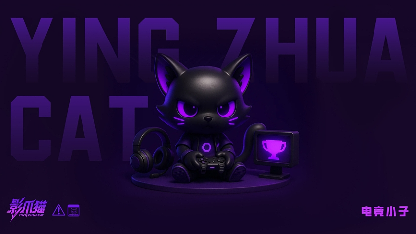 （可授权）YINGZHUA CAT 影爪猫丨电竞主题IP形象设计（图ZMzk1OTE0Njg0） - IP形象 - 站酷设计师盐白开设计工作室原创素材 - 站酷ZCOOL