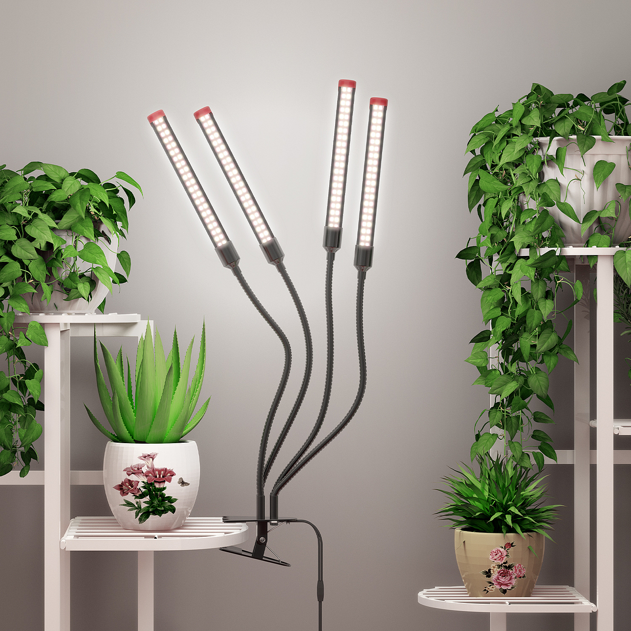 四管可调节植物灯