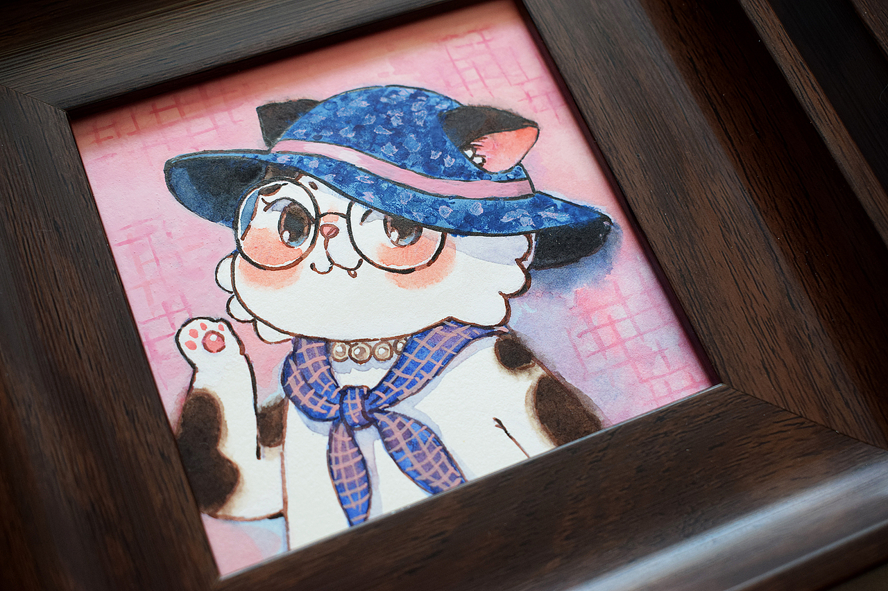 喵喵喵 水彩小画（图ZMzk1OTE4MjUy） - 艺术插画 - 站酷设计师钟满满原创素材 - 站酷ZCOOL