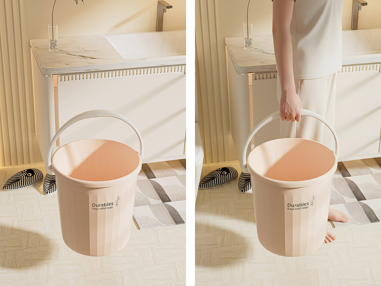 水桶脸盆套装产品渲染（图ZMzk1OTIxNTE2） - 产品 - 站酷设计师黄木成林C4D原创素材 - 站酷ZCOOL