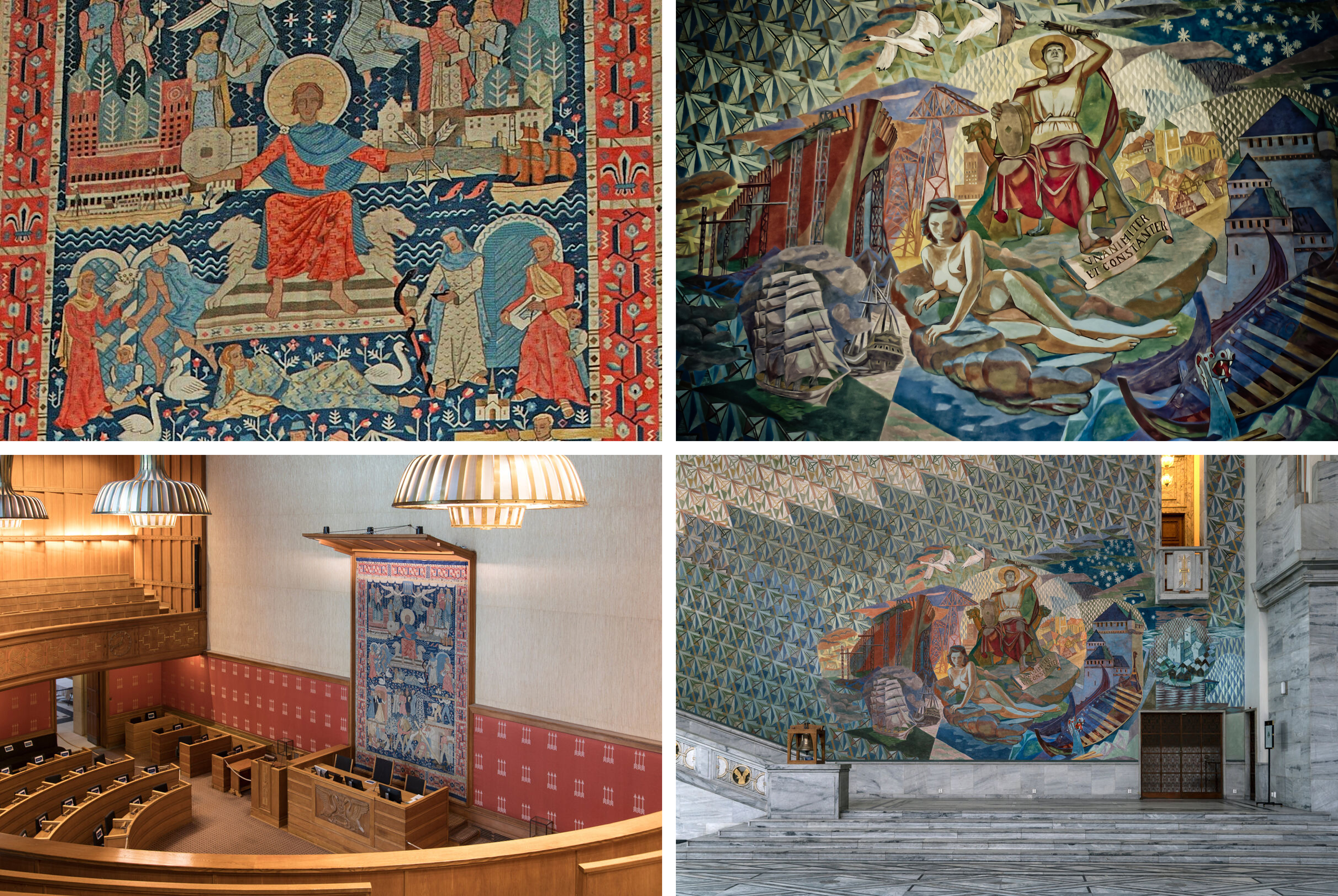 ↑奥斯陆市议会大厅壁画 City Council Hall