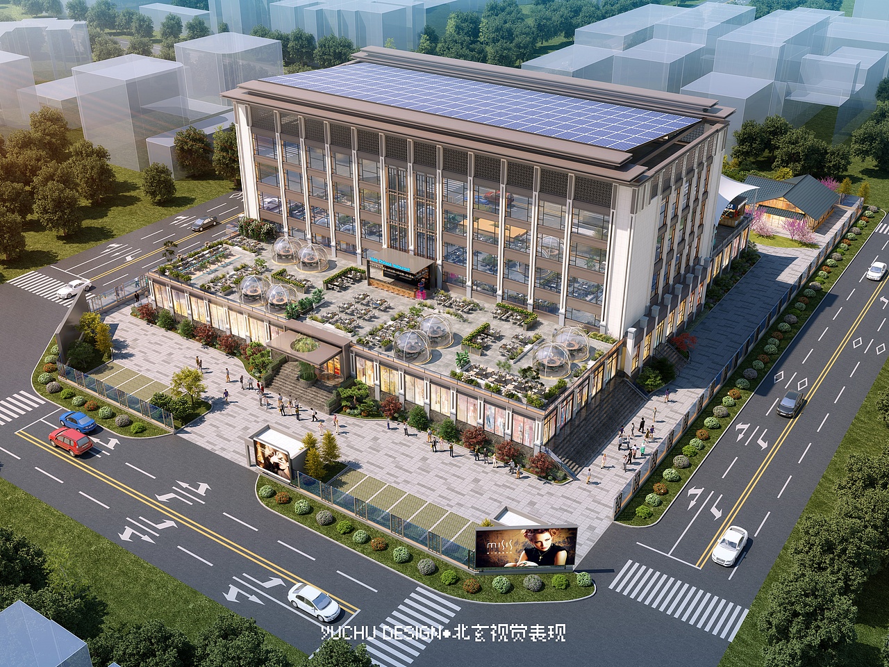 室外大型建筑的透视与鸟瞰（图ZMzk1OTM3Nzc2） - 商业空间设计 - 站酷设计师予初呀0100原创素材 - 站酷ZCOOL