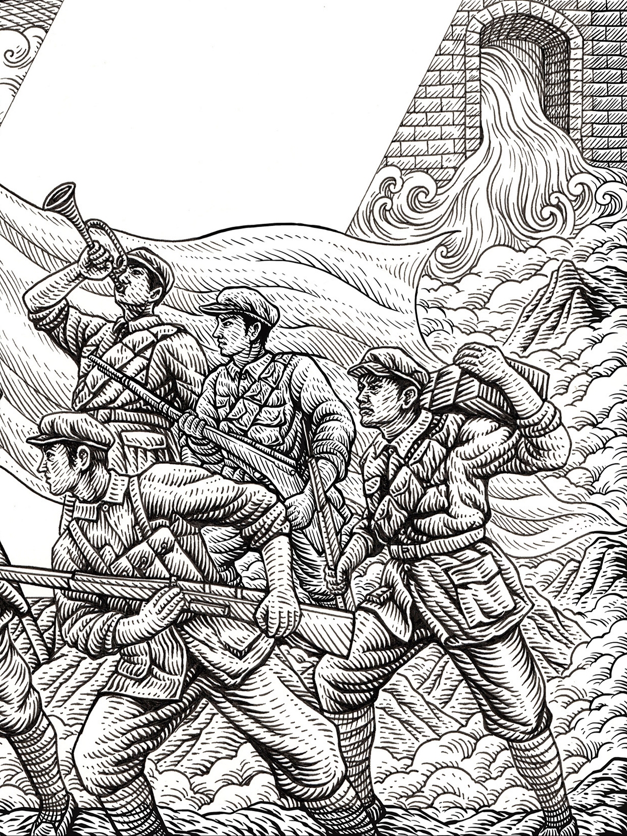 为“红领巾讲解员”系列丛书，画的其中第2本的封面（图ZMzk1OTQ1Njky） - 艺术插画 - 站酷设计师傅淳强画者之旅原创素材 - 站酷ZCOOL