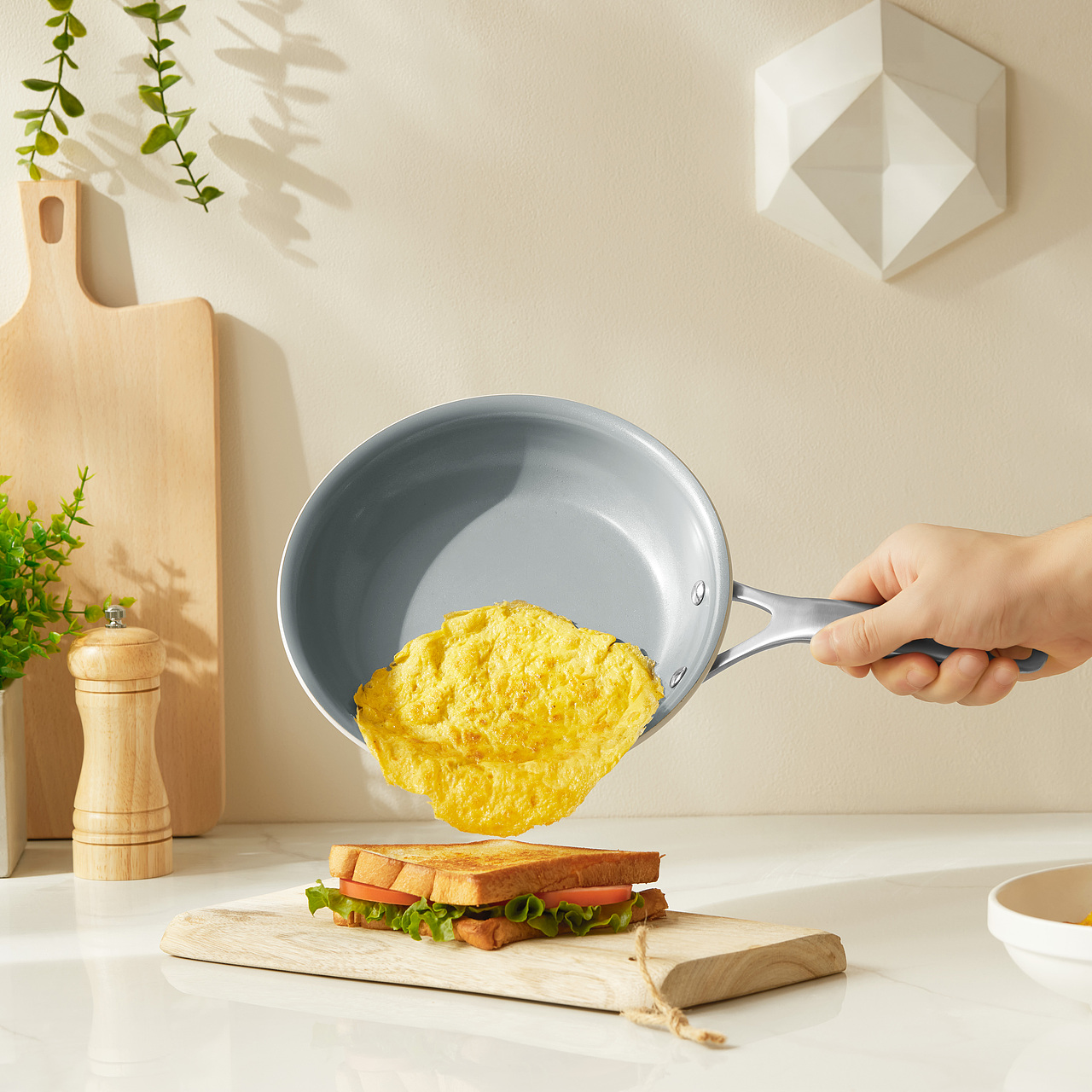 可拆卸浅色不粘锅 | 产品拍摄 | 厨具拍摄