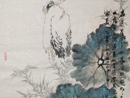 国画的思乡-国画家姚永丰-原创诗词国画荷塘