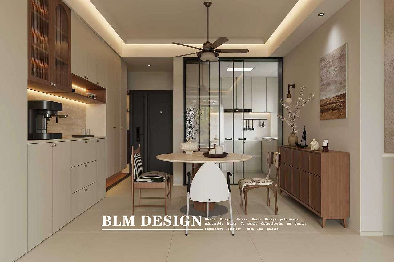 奶油中古设计案例分享—白龙马效果图