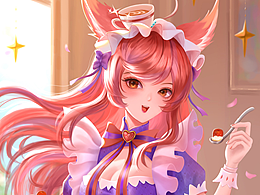 王者荣耀｜妲己女仆咖啡同人图