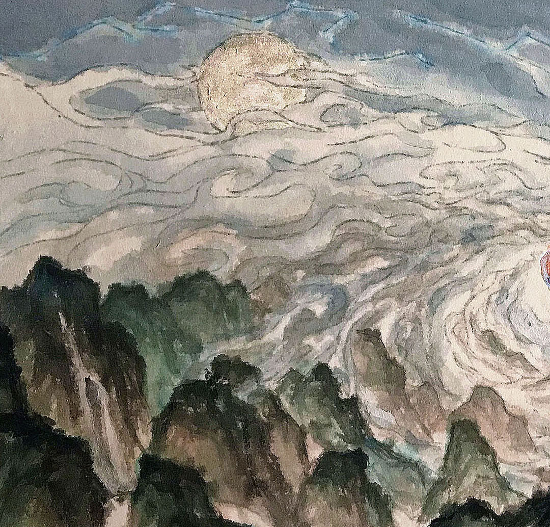 《哪吒之魔童闹海》片头概念设计《天地灵气混元珠》色稿细节