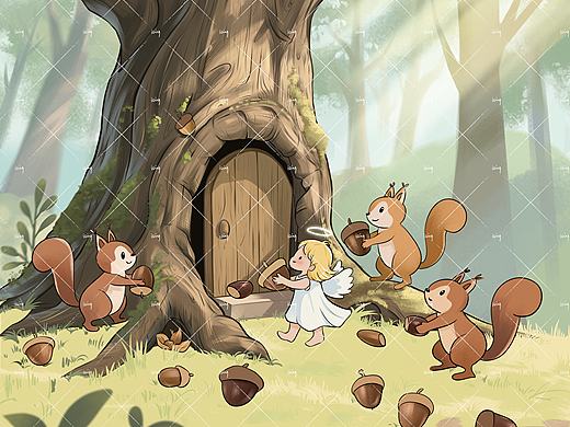 森林小友的橡果之约