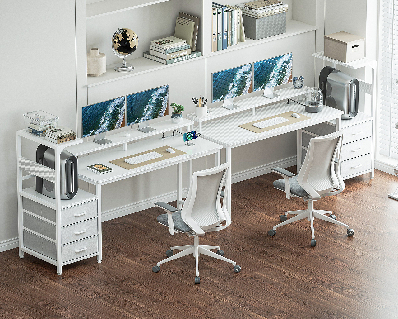 亚马逊办公桌电脑桌3D渲染丨C4D写实渲染