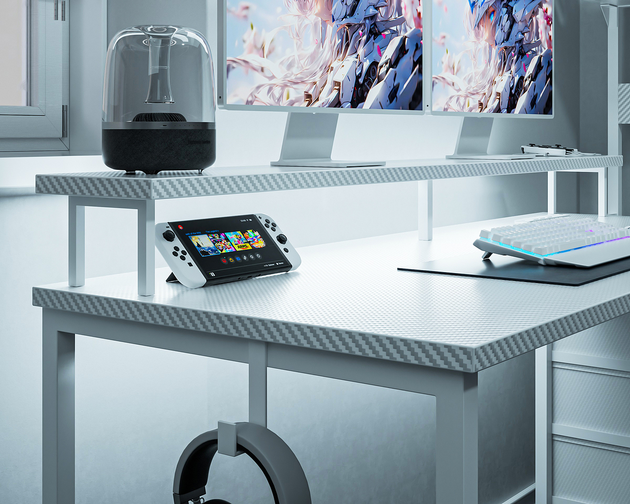 亚马逊办公桌电脑桌3D渲染丨C4D写实渲染