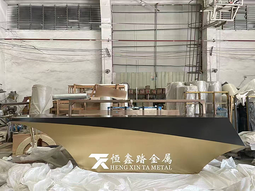 哑黑与香槟金组合双色吧台佛山不锈钢吧台生产厂家推荐
