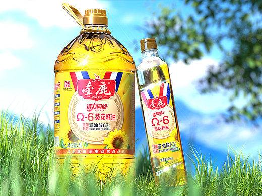 灵智X金鹿Ω369健康油包装设计