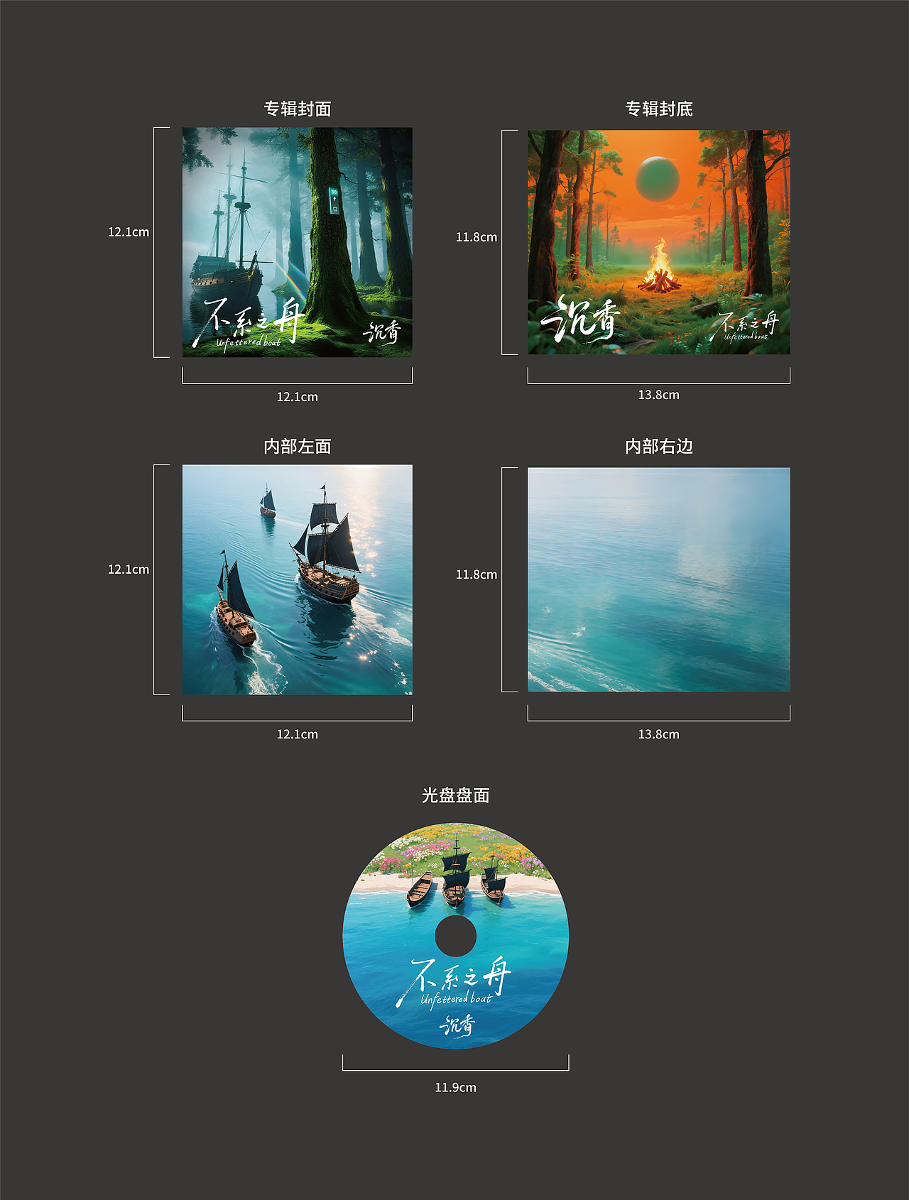 《不系之舟》专辑包装（图ZMzk1OTk5ODA4） - 包装 - 站酷设计师海南岛岛民琪实原创素材 - 站酷ZCOOL