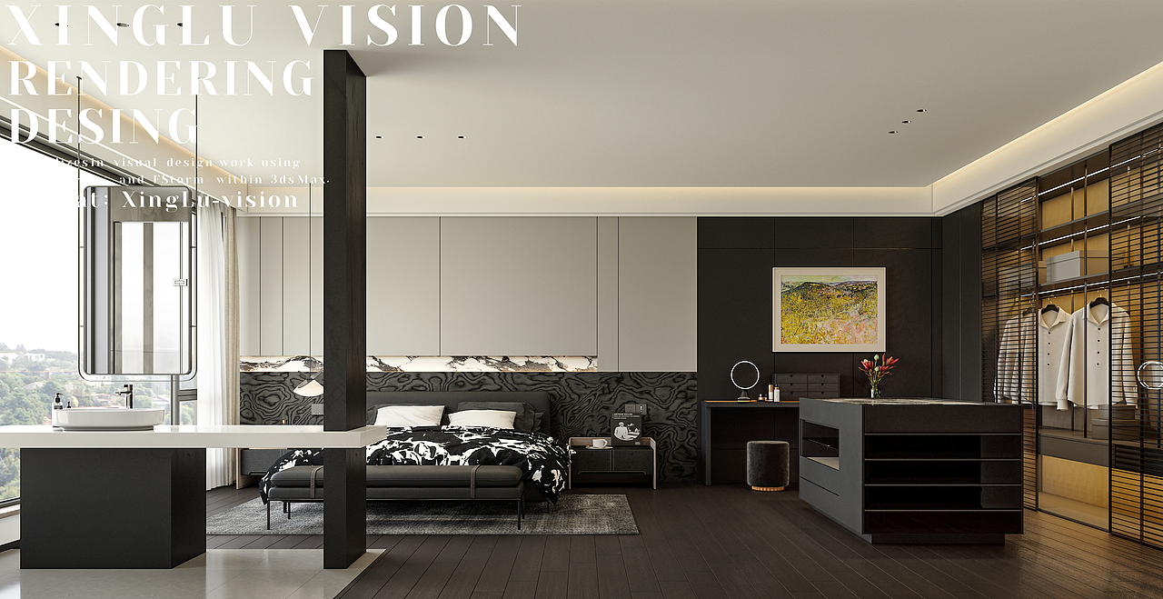 现代客餐厅主卧