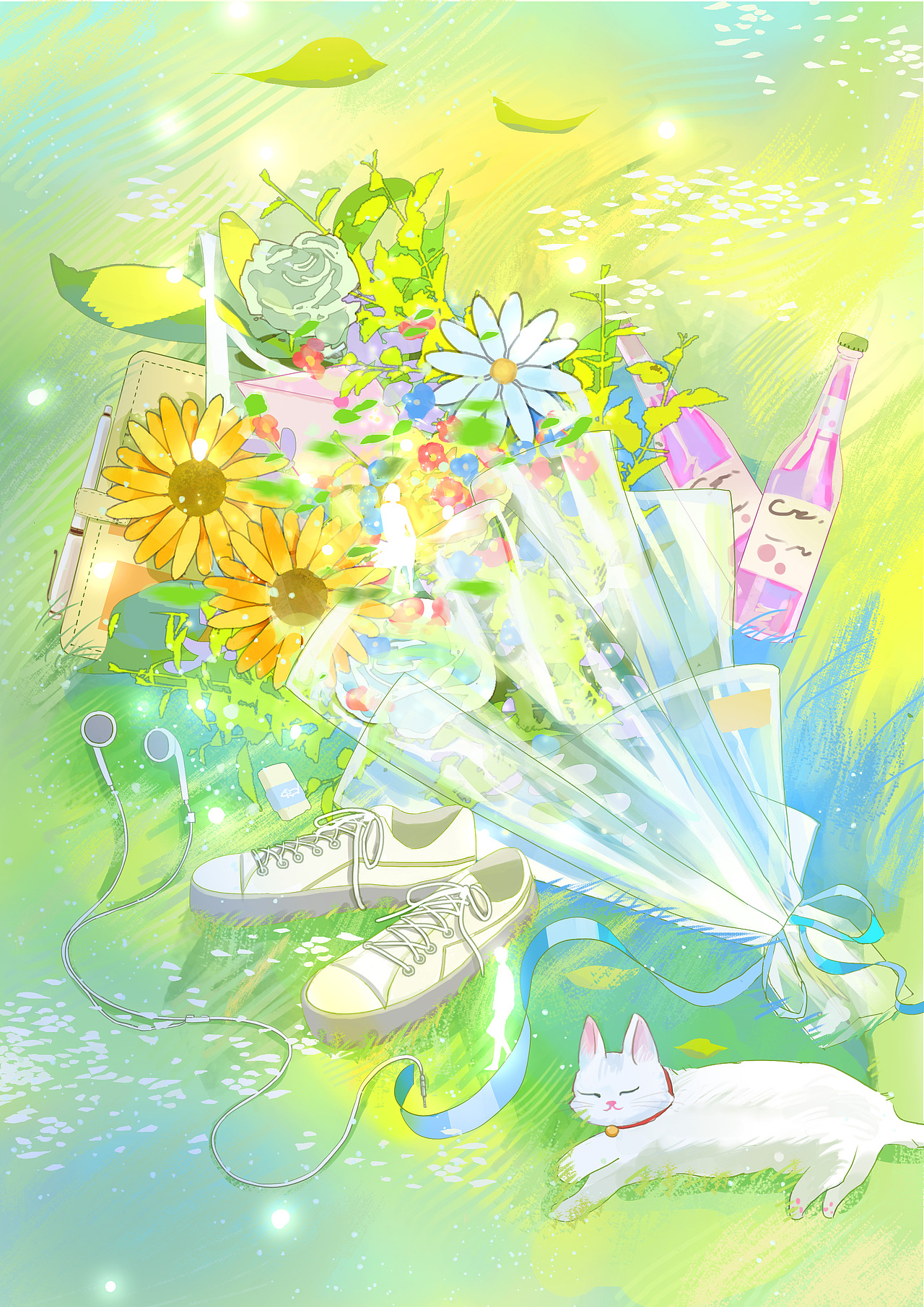 属于夏天的小美好（图ZMzk2MDA1NDQ0） - 商业插画 - 站酷设计师菜菜不胖原创素材 - 站酷ZCOOL