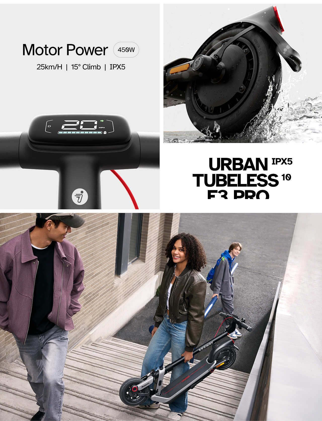 Segway E3 Pro｜Own Your City（图ZMzk2MDE0OTM2） - 企业官网 - 站酷设计师魔吉原创素材 - 站酷ZCOOL