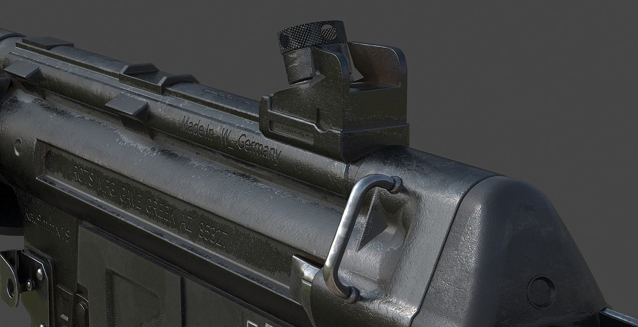 HK_MP5A3建模（3DS MAX）（图ZMzk2MDYwNTU2） - 机械/交通 - 站酷设计师LOVE_BELLA_YAO原创素材 - 站酷ZCOOL