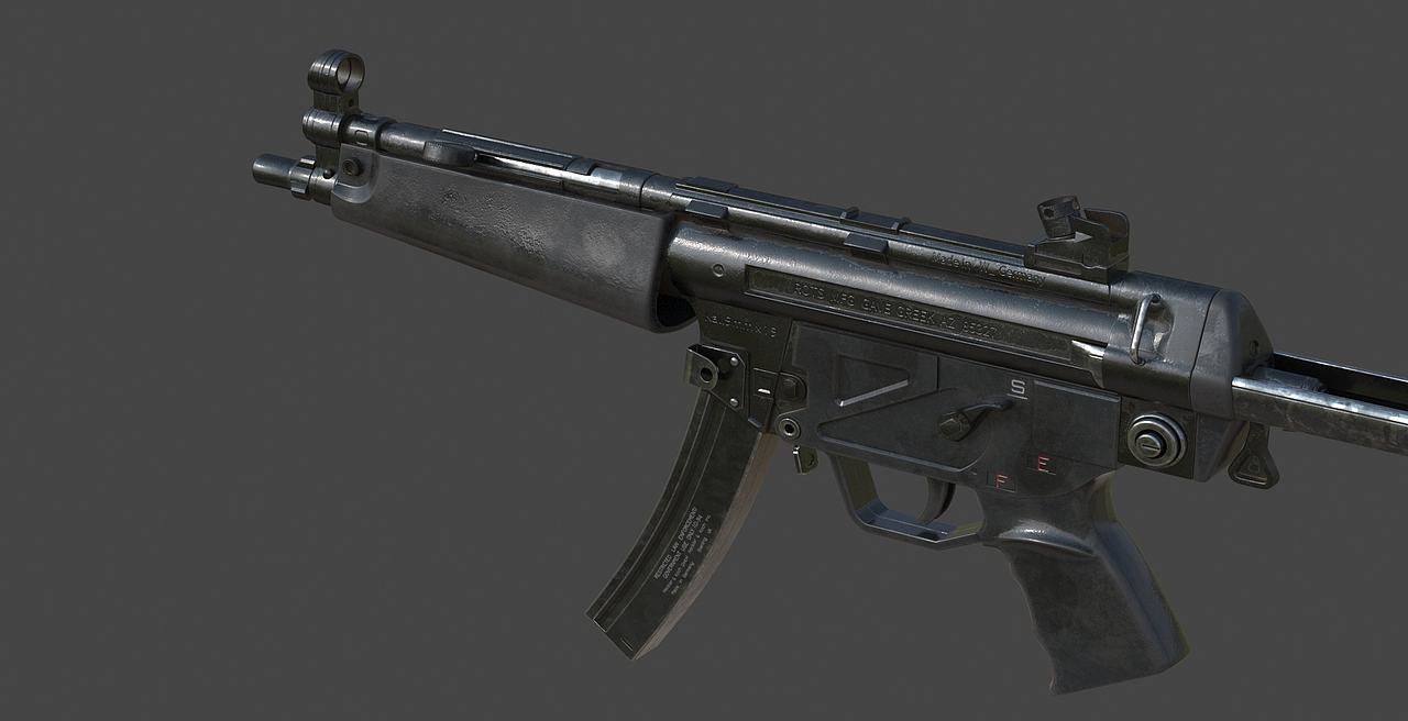 HK_MP5A3建模（3DS MAX）（图ZMzk2MDYwNTY4） - 机械/交通 - 站酷设计师LOVE_BELLA_YAO原创素材 - 站酷ZCOOL