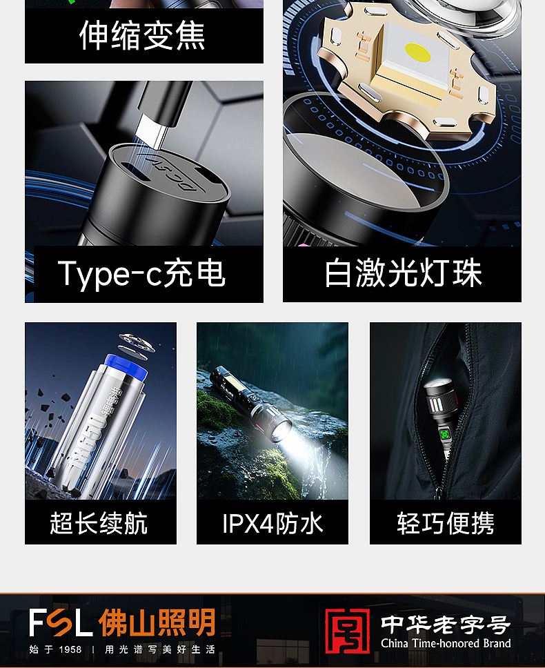 2025.9.5手电筒 OC渲染详情页