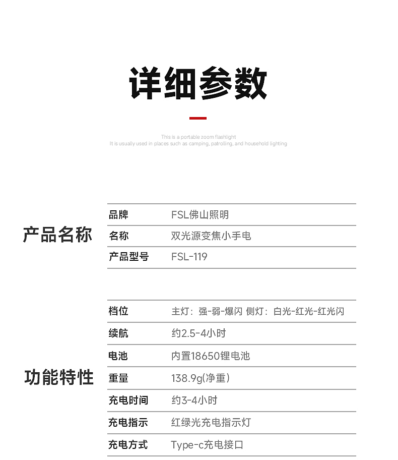 2025.9.5手电筒 OC渲染详情页