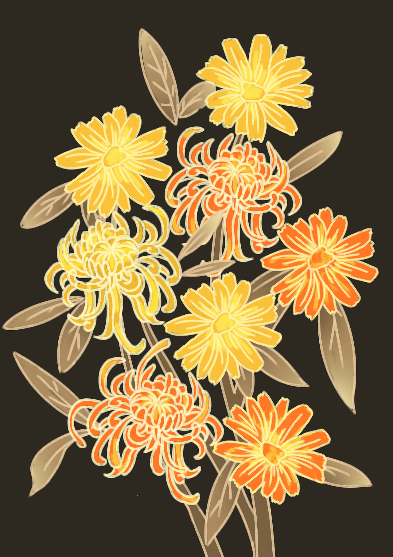 菊花（图ZMzk2MDk3MDg4） - 概念设定 - 站酷设计师brrbjrby原创素材 - 站酷ZCOOL