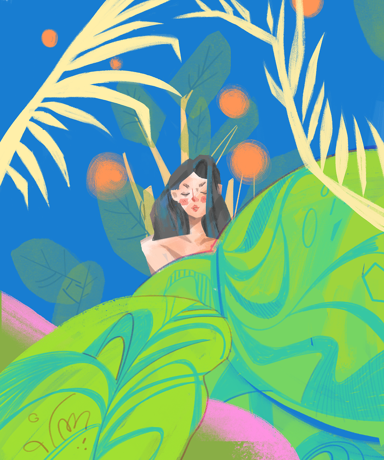 手機(jī)壁紙，插畫（圖ZMzk2MDk5NjMy） - 商業(yè)插畫 - 站酷設(shè)計(jì)師呂可盈原創(chuàng)素材 - 站酷ZCOOL