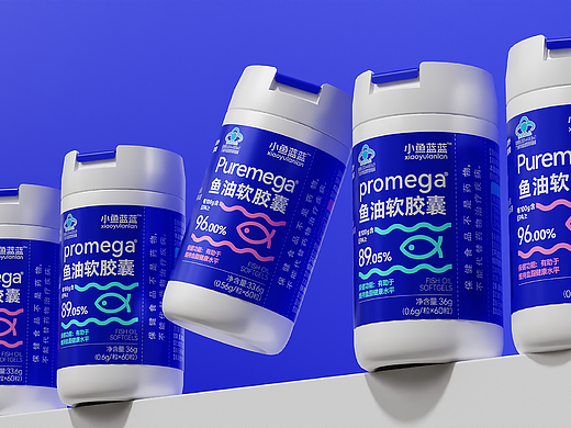 小鱼蓝蓝®鱼油软胶囊系列包装设计