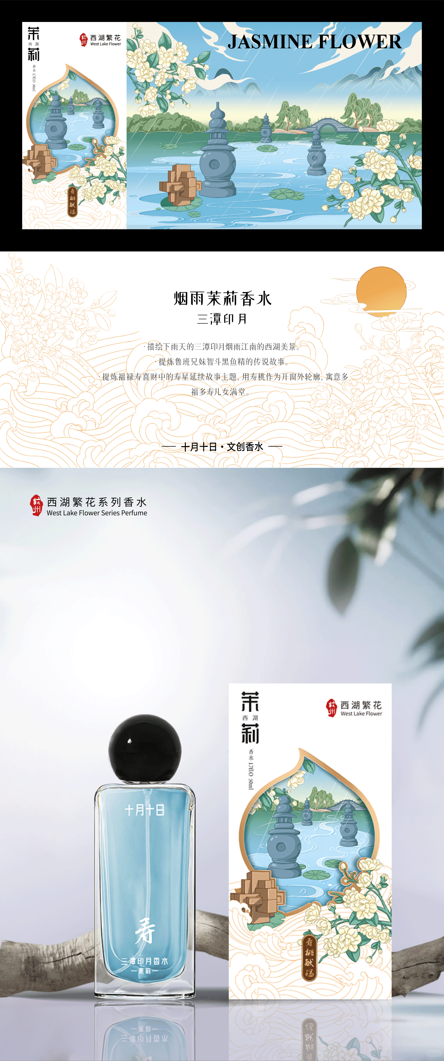 文创系列主题香水插画包装设计案例