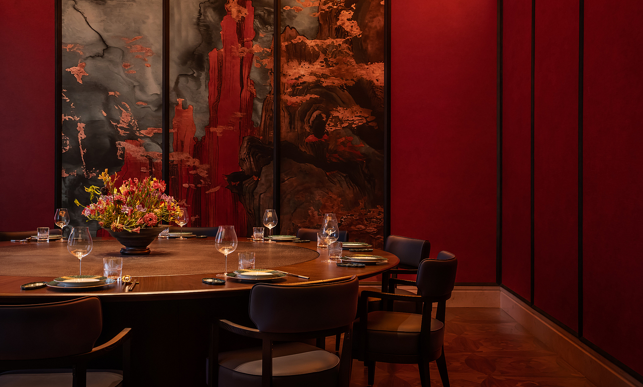 LDH DESIGN|武汉宴.禧樽:江风入宴,如繁花盛开(图ZMzk2MTQ2MDAw) - 酒店餐饮设计 - 站酷设计师空间设计美学原创素材 - 站酷ZCOOL