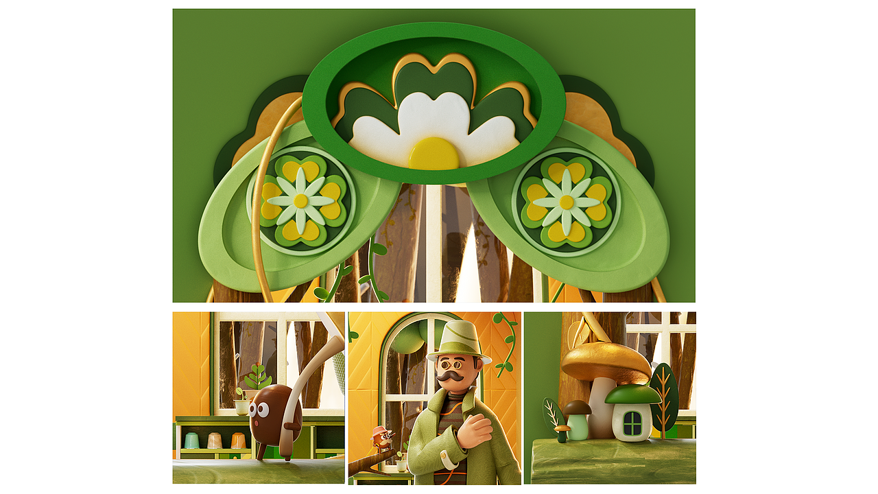 3D插画 - 咖啡派（图ZMzk2MTUxNjAw） - 场景 - 站酷设计师LLang_原创素材 - 站酷ZCOOL