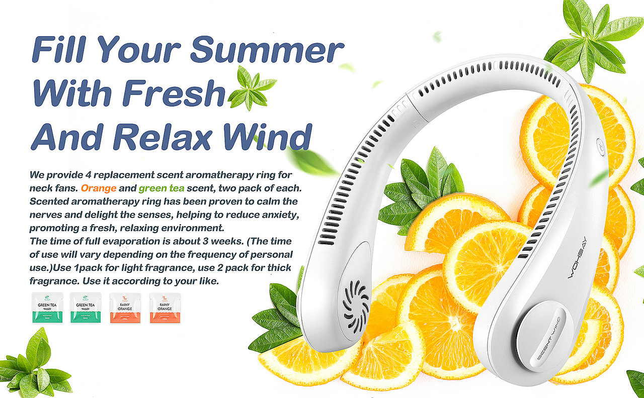【亚马逊产品设计】案例，脖挂式香薰风扇主副图 a+（图ZMzk2MTUzMTg0） - 产品摄影 - 站酷设计师亚马逊背包摄影原创素材 - 站酷ZCOOL