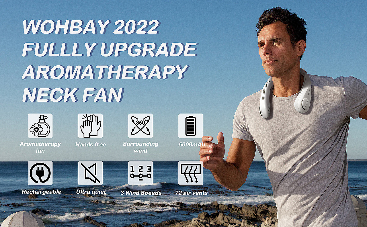 【亚马逊产品设计】案例，脖挂式香薰风扇主副图 a+（图ZMzk2MTUzMTcy） - 产品摄影 - 站酷设计师亚马逊背包摄影原创素材 - 站酷ZCOOL